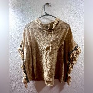 No Boundaries cozy earth colored poncho with a hood!